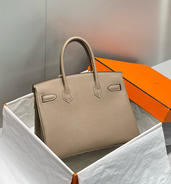 HM BIRKIN 30CM PELLE MARRONE TOGO FERRAMENTA ARGENTO