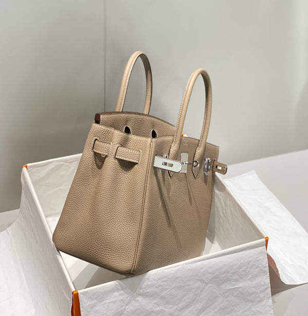 HM BIRKIN 30CM PELLE MARRONE TOGO FERRAMENTA ARGENTO