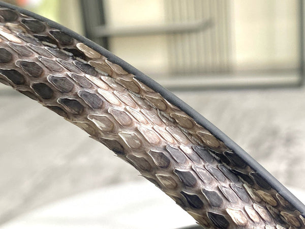 Borsa Capucines in pelle di vitello nera con manico superiore e serpente, versione migliore