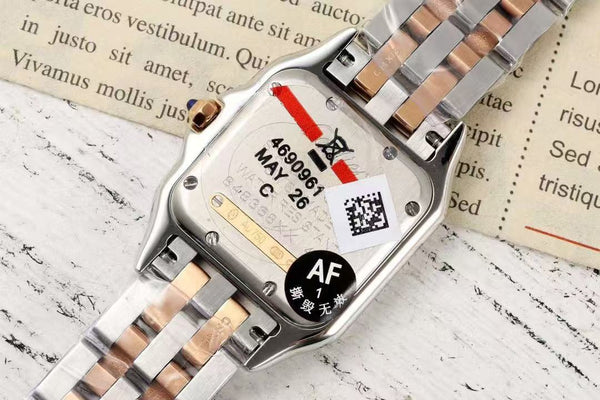 PANTHERE 27MM CASSA IN ORO ROSA E ARGENTO LUNETTA CON DIAMANTI QUADRANTE BIANCO (VERSIONE MIGLIORE)