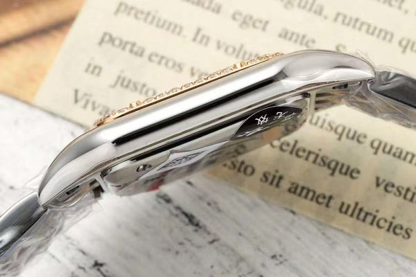 PANTHERE 27MM CASSA IN ORO ROSA E ARGENTO LUNETTA CON DIAMANTI QUADRANTE BIANCO (VERSIONE MIGLIORE)