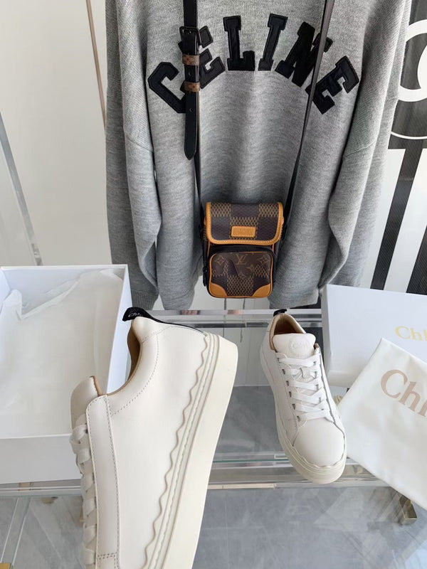Chloe Lauren Sneaker White Calfskin