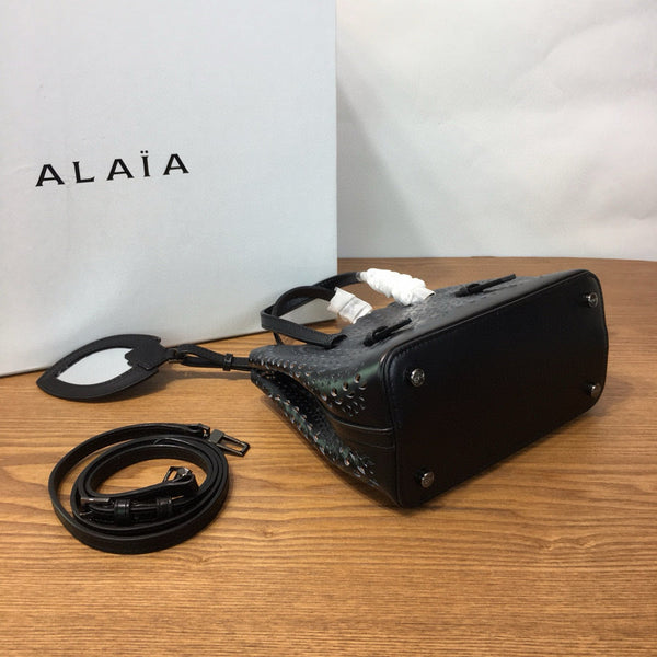 Alaia Mina 16 Bag Black Vienne Wave Calfskin
