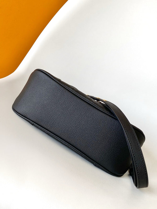 LV Boulogne GM Black Monogram Empreinte Grained Calfskin