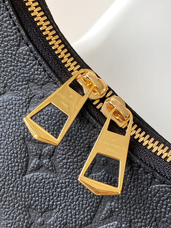 LV Boulogne GM Black Monogram Empreinte Grained Calfskin