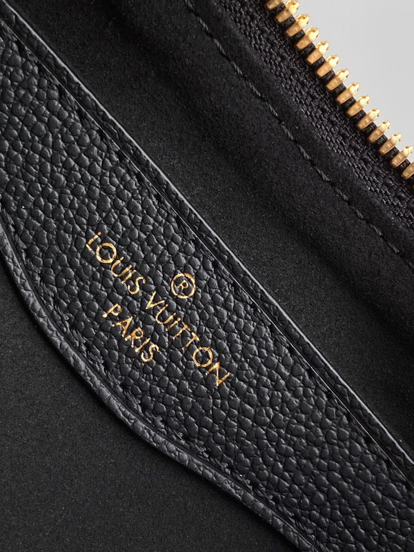 LV Boulogne GM Black Monogram Empreinte Grained Calfskin