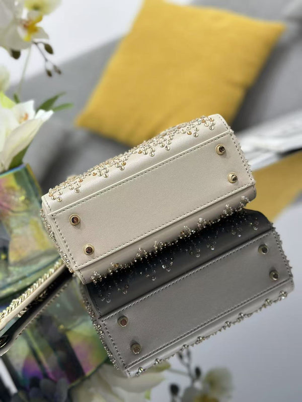 CD Lady Dior 17 Bag Beige Calfskin
