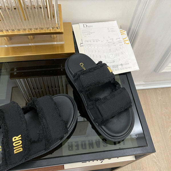 CD Dioract Slide In Black Canvas