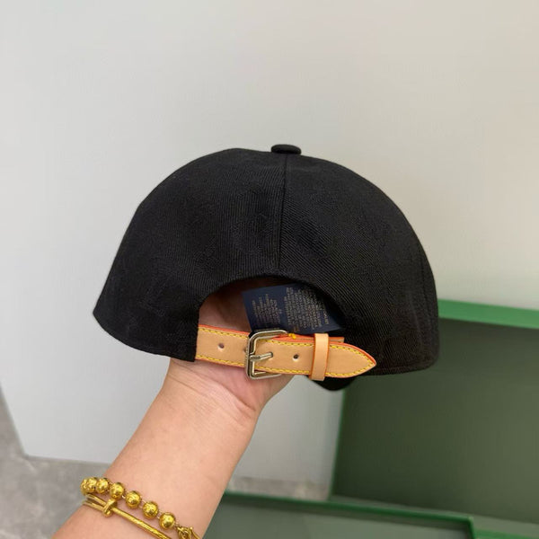 LV BASEBALL CAP IN BLACK COTTON FABRIC