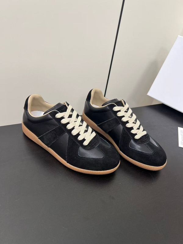 ALV Victorine MM Sneakers Black Calfskin Suede Patchwork