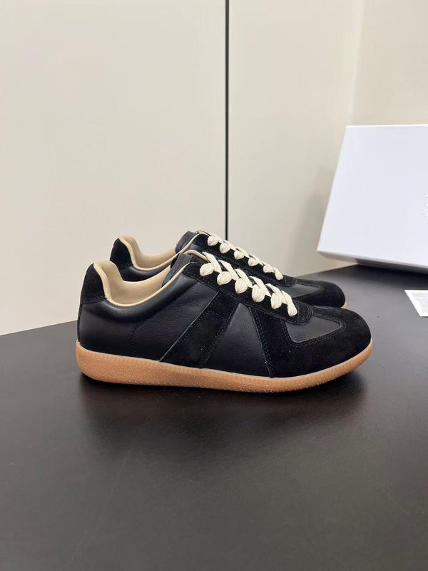 ALV Victorine MM Sneakers Black Calfskin Suede Patchwork