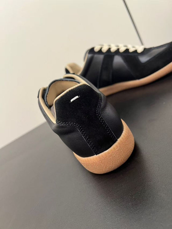 ALV Victorine MM Sneakers Black Calfskin Suede Patchwork