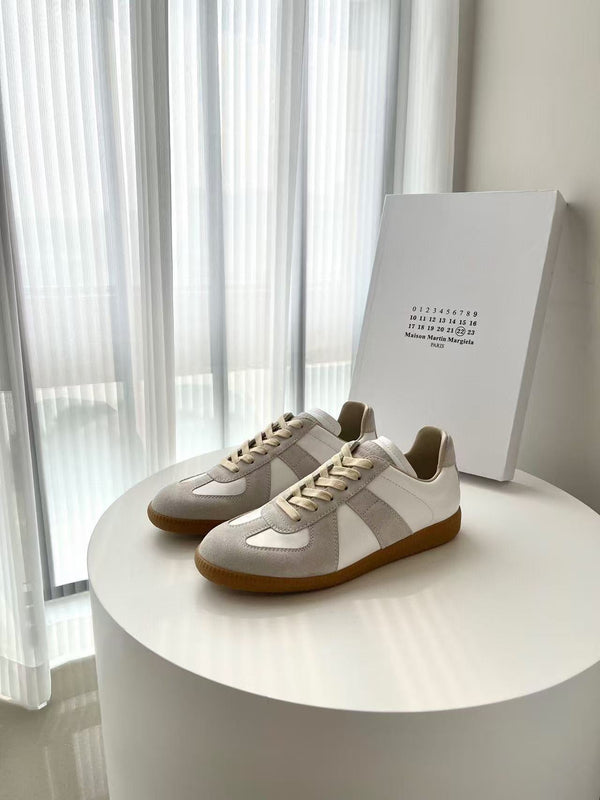 Maison Margiela Sneakers Beige Calfskin Suede Patchwork