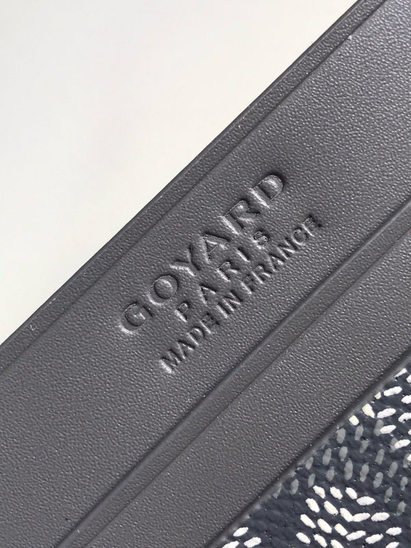 BGOYA CARD WALLET 10 IN GRAY GOYARDINE CANVAS AND COWHIDE