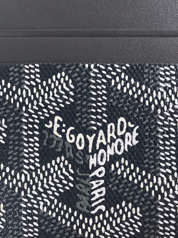 BGOYA CARD WALLET 10 IN GRAY GOYARDINE CANVAS AND COWHIDE