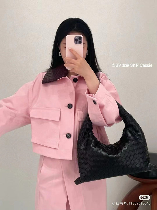 ABV Twin Jacket in Camelia Pink Cotton and Lambskin