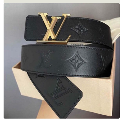 LV M0032 Belt 40mm Black Calfskin