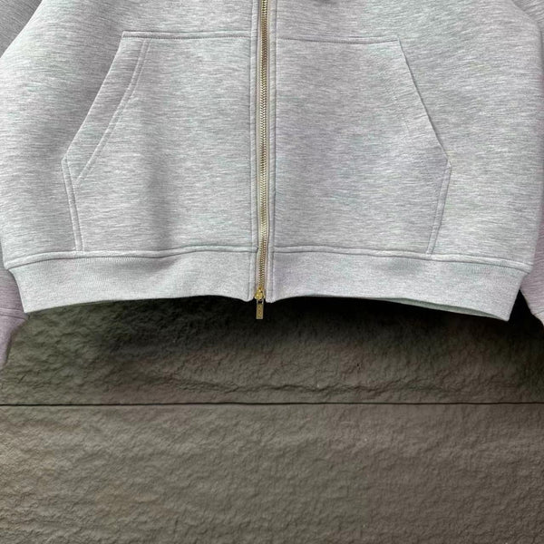MM Flamenco Hoodie Jacket in Gray Cotton