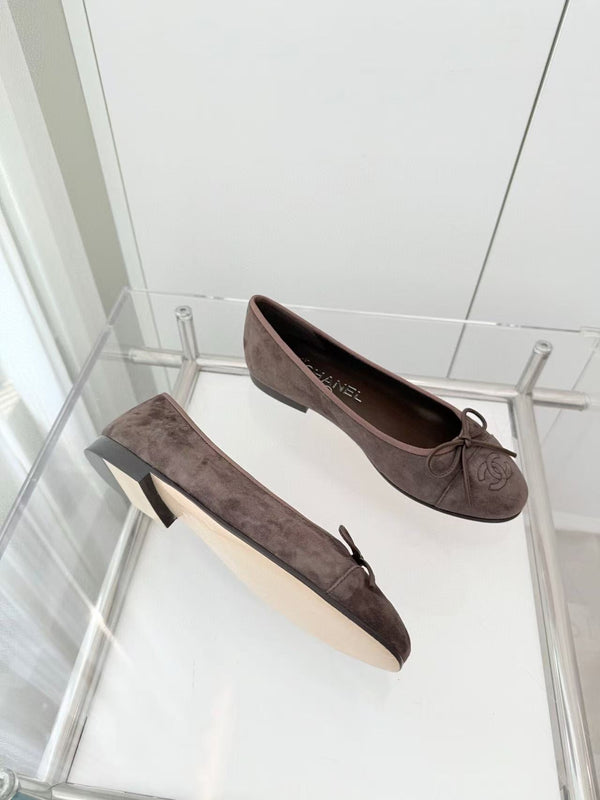 ACCC 25 Ballet Flat Chocolate Brown Suede