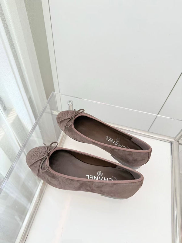 ACCC 25 Ballet Flat Chocolate Brown Suede