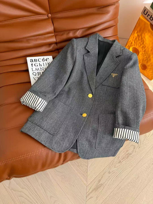 Prada Vest Suit Gray Wool
