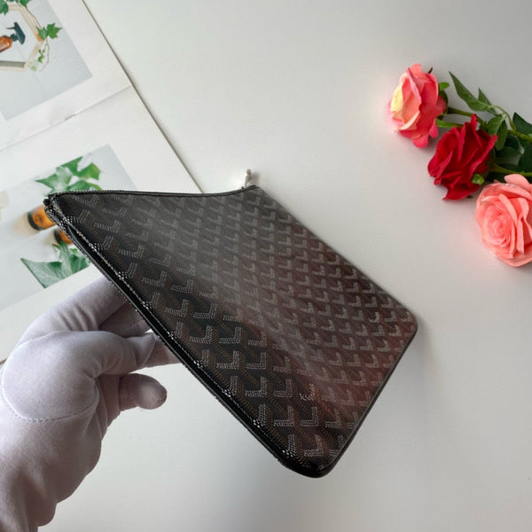 Borsa per cosmetici Goyard nera Goyardine Senat PM