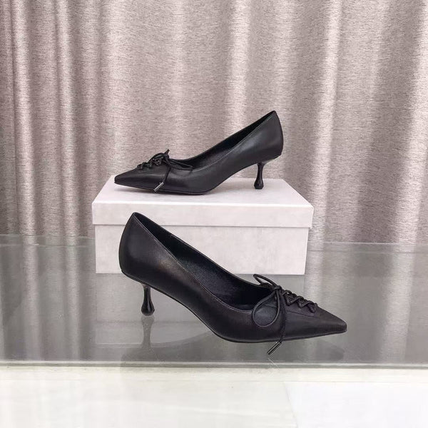 Jimmy Scarlett 50mm In Black Lambskin Pumps