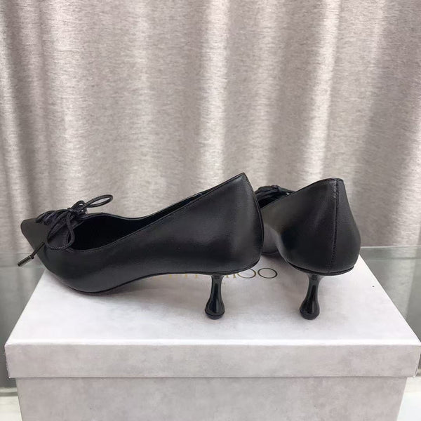Jimmy Scarlett 50mm In Black Lambskin Pumps
