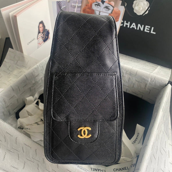 Borsa Hobo 25C 31cm in pelle di vitello nera