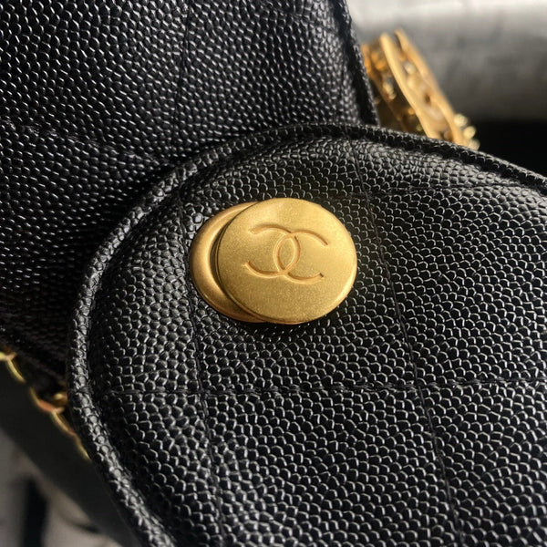 Borsa Hobo 25C 31cm in pelle di vitello nera