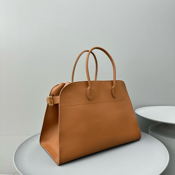 The Row Margaux 10 Brown Leather