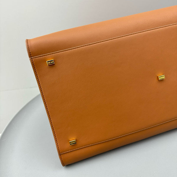 The Row Margaux 12 Brown Leather