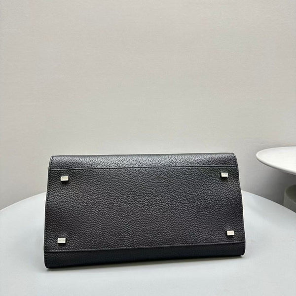 The Row Margaux 10 Black Leather