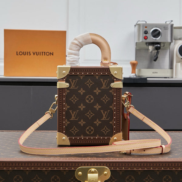 MINI RECTANGLE TRUNK 17 IN BROWN MONOGRAM CANVAS