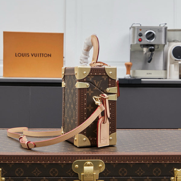 MINI RECTANGLE TRUNK 17 IN BROWN MONOGRAM CANVAS