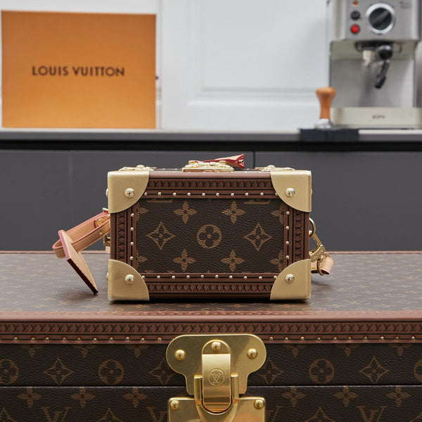 MINI RECTANGLE TRUNK 17 IN BROWN MONOGRAM CANVAS