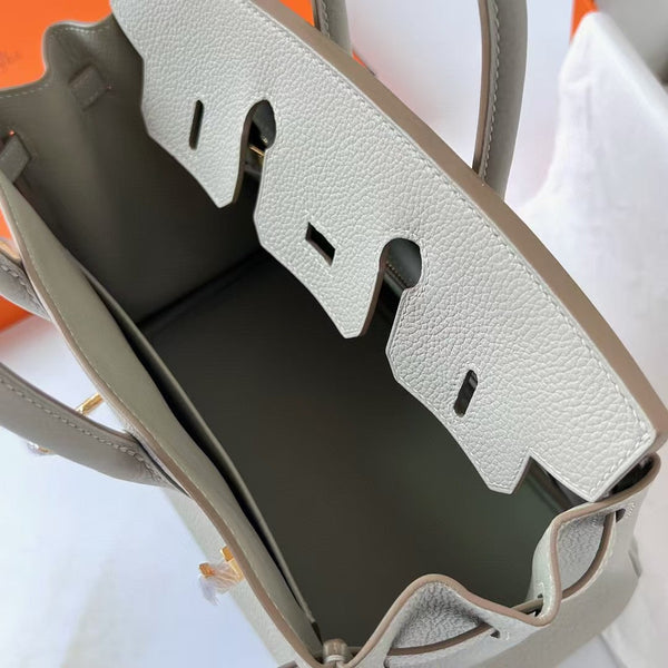 HM Birkin Bag Pearl Grey Togo Leather Gold Hardware