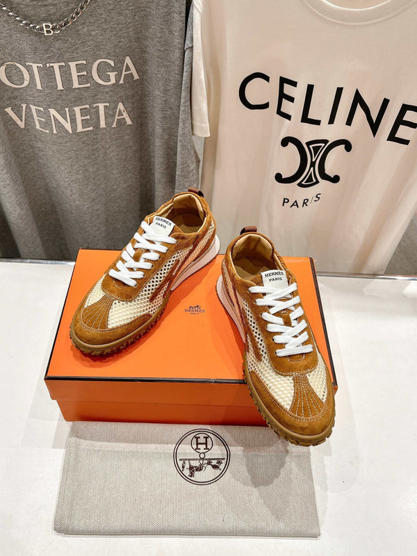 HM Jet Sneaker 20MM White Mix Brown Suede