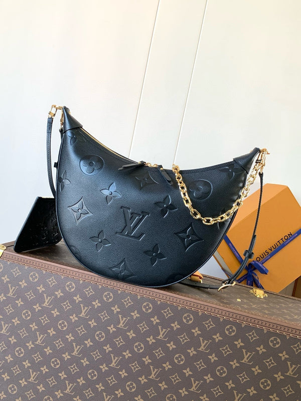 LV hobo Loop Bag 38cm Black Monogram Empreinte Leather