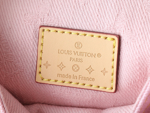 LV Sunset Bag 27cm Pink Monogram Denim Gold Hardware