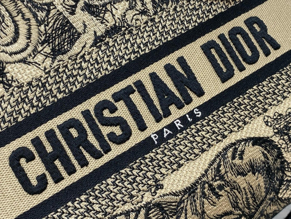 medium lady 24 black beige canvas