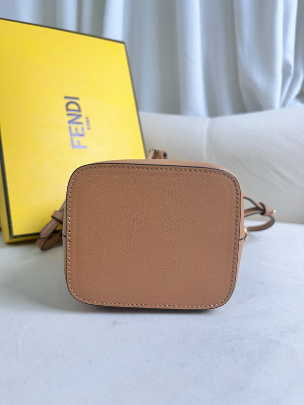 MON TRESOR 18 IN MONOGRAM BROWN CANVAS WITH FF MOTIF EMBROIDERED