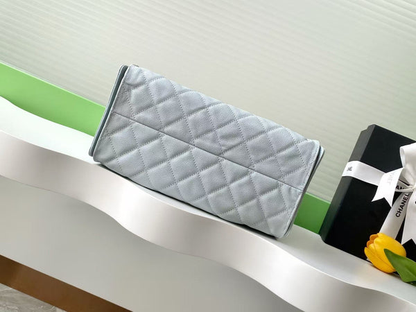 CC 25C Hobo Bag 30cm Light Blue Grained Calfskin