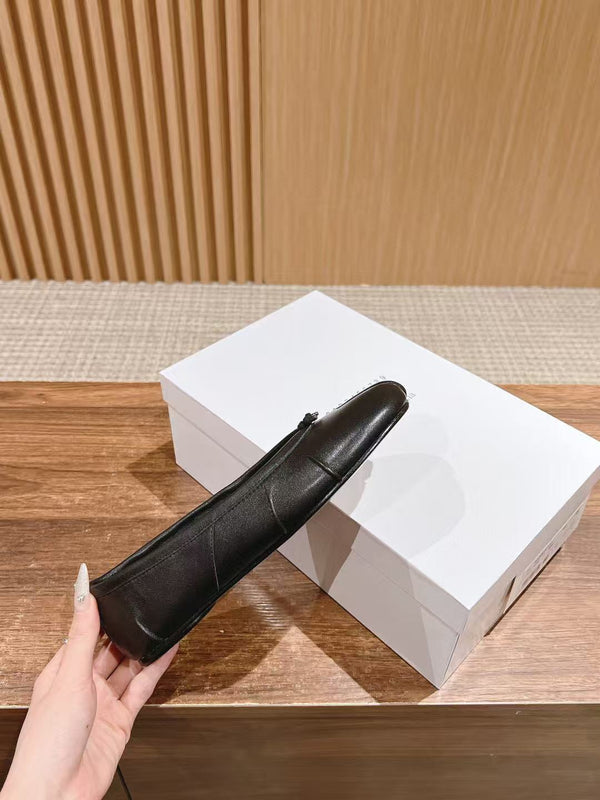 Maison Margiela Tabi Ballet Flat Black Leather