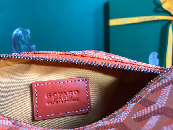 BOEING TOILEY 25CM TELA GOYARDINE ARANCIONE E FINITURE IN PELLE DI VITELLO