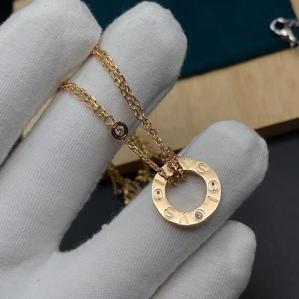 LOVE NECKLACE ADJUSTABLE 2 DIAMOND