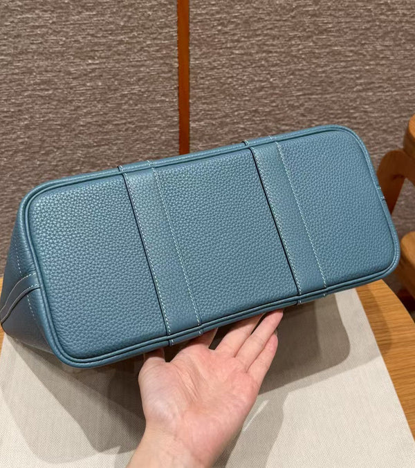 HM GARDEN PARTY 36 BLUE CALFSKIN