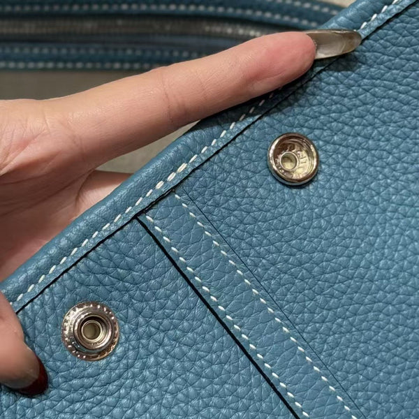 HM GARDEN PARTY 36 BLUE CALFSKIN