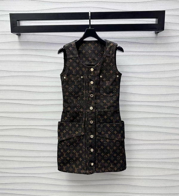 LV Monogram Denim Set