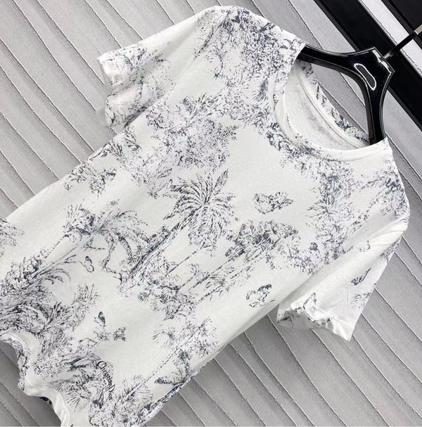 CD T-Shirt White Cotton Style 1